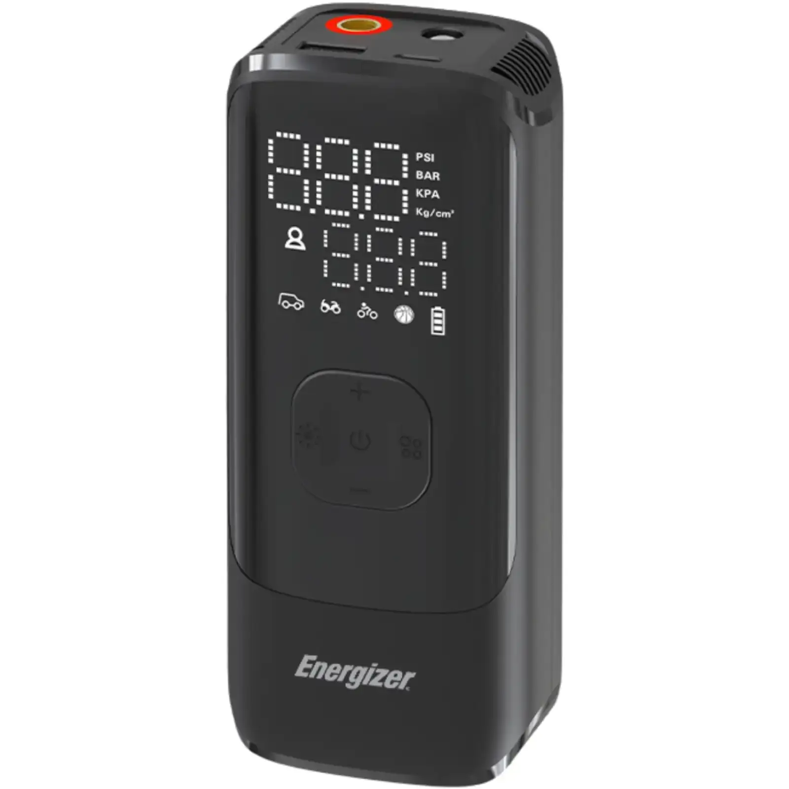 Автомобільний портативний компресор Energizer PAC4000 150 PSI, Power Bank 2000 мАг, Black UA