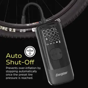 Автомобільний портативний компресор Energizer PAC4000 150 PSI, Power Bank 2000 мАг, Black UA