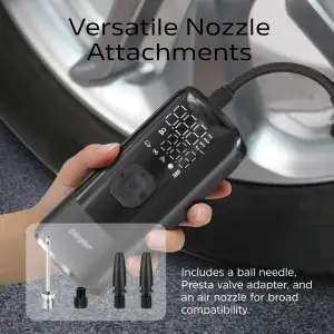 Автомобільний портативний компресор Energizer PAC4000 150 PSI, Power Bank 2000 мАг, Black UA