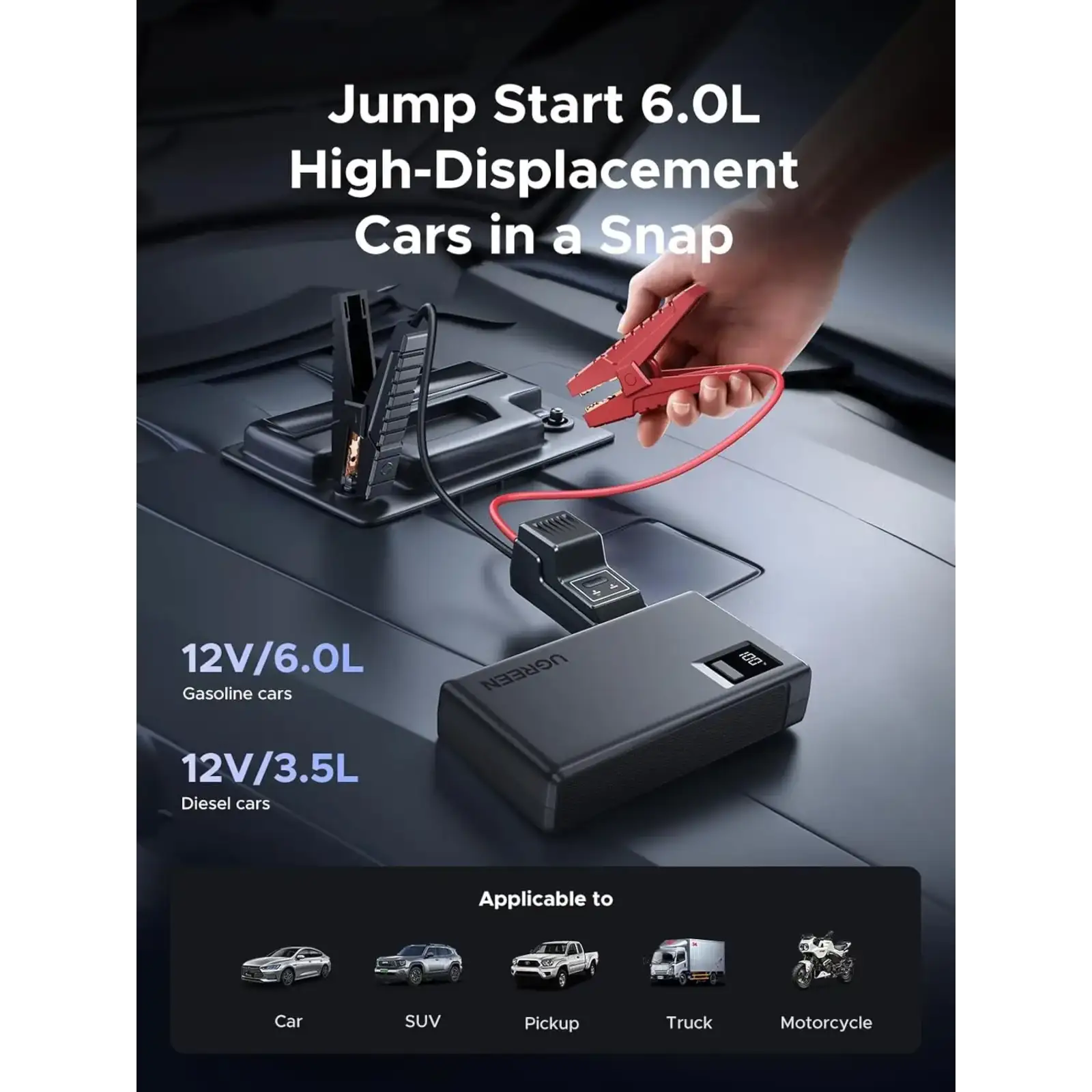 Автомобільний Jump Starter ES702 12000mAh Ugreen (35977) UA