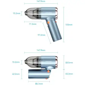 Автомобільний пилосос Vention 5000Pа 70W Li-Ion USB-C 4000мА/г синій (KRAL0) UA