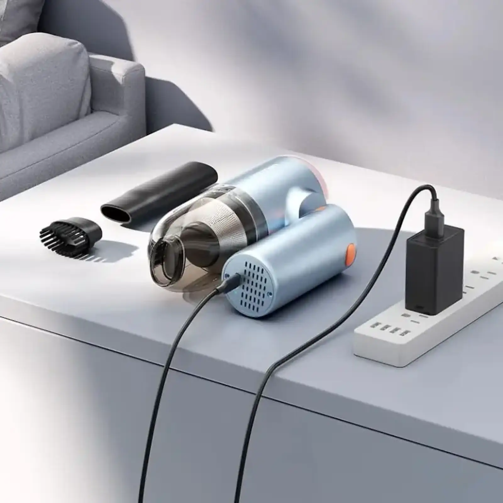 Автомобільний пилосос Vention 5000Pа 70W Li-Ion USB-C 4000мА/г синій (KRAL0) UA