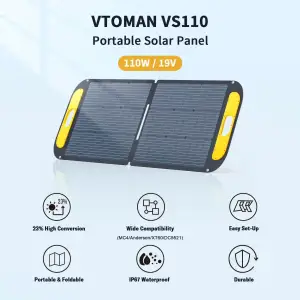 Сонячна панель Vtoman 110W 19V IP67 MC-4/Anderson/XT60/DC5521 (VS110) UA