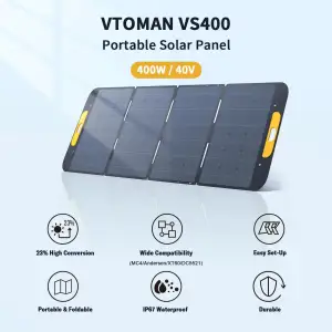 Сонячна панель Vtoman 400W 40V IP67 MC-4/Anderson/XT60/DC5521 (VS400) UA