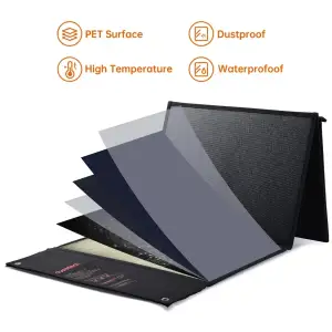 Сонячна панель Choetech 120W DC120W,1*USB QC3.0 18W,1*USB-C PD3.0 60W 177x53см (SC008-V2-BK#) UA