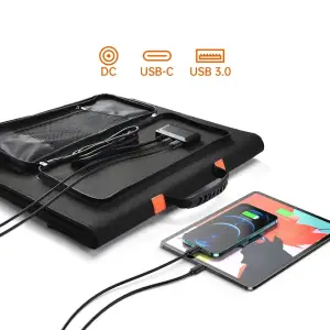 Сонячна панель Choetech 120W DC120W,1*USB QC3.0 18W,1*USB-C PD3.0 60W 177x53см (SC008-V2-BK#) UA