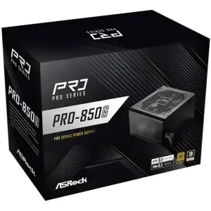 Блок питания 850W ASRock PRO PRO-850G 120mm, 80+ Gold, Retail UA