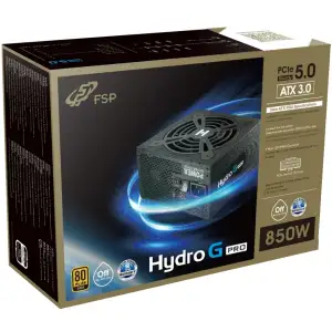 Блок живлення 850W FSP HYDRO G PRO HG2-850 ATX3.1 80+ Gold, 120mm FDB fan, Modular, Retail Box (HG2-850 Gen5) UA