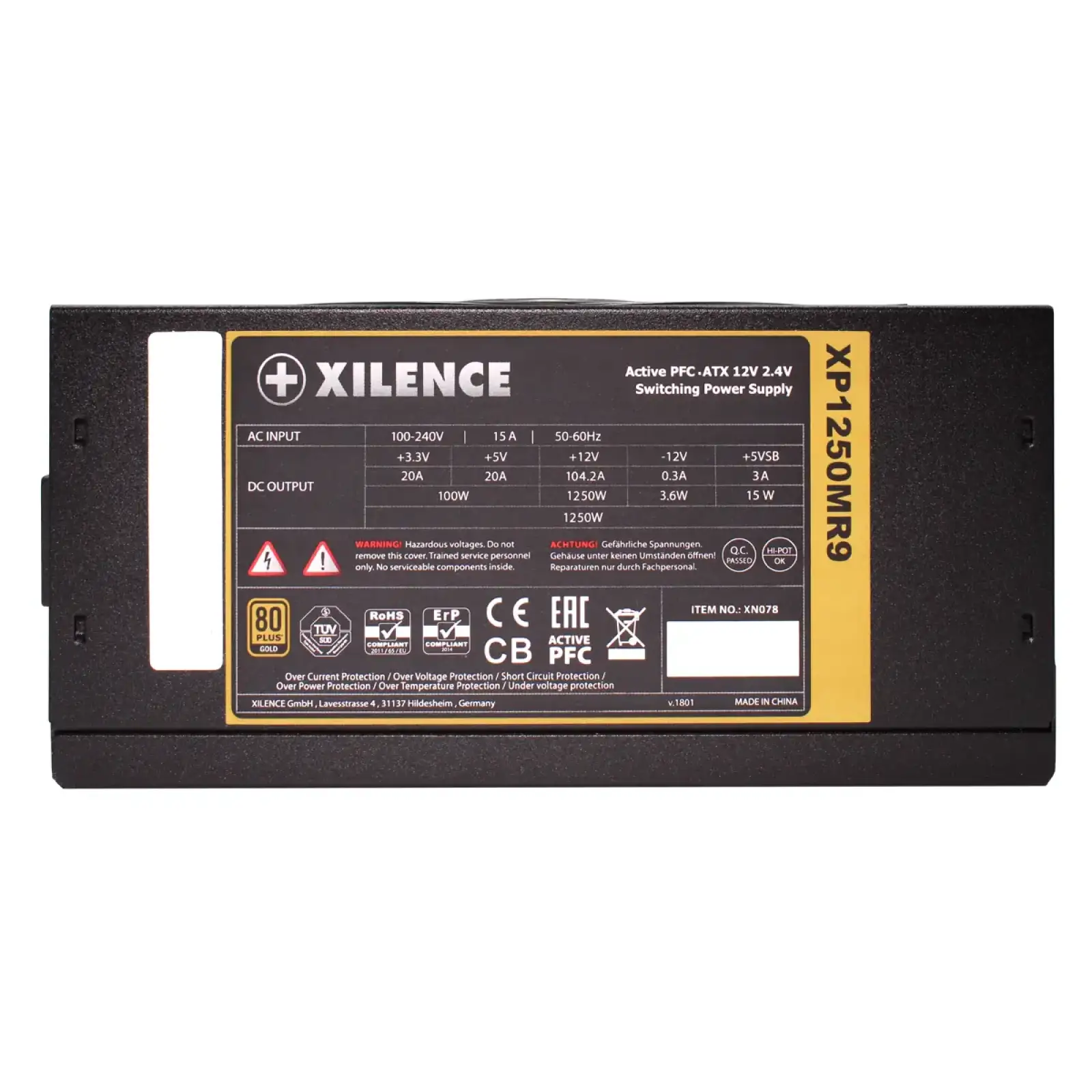 Блок живлення 1250W Xilence XP1250MR9 Performance X 80+ Gold, 140mm, Modular, Retail Box UA