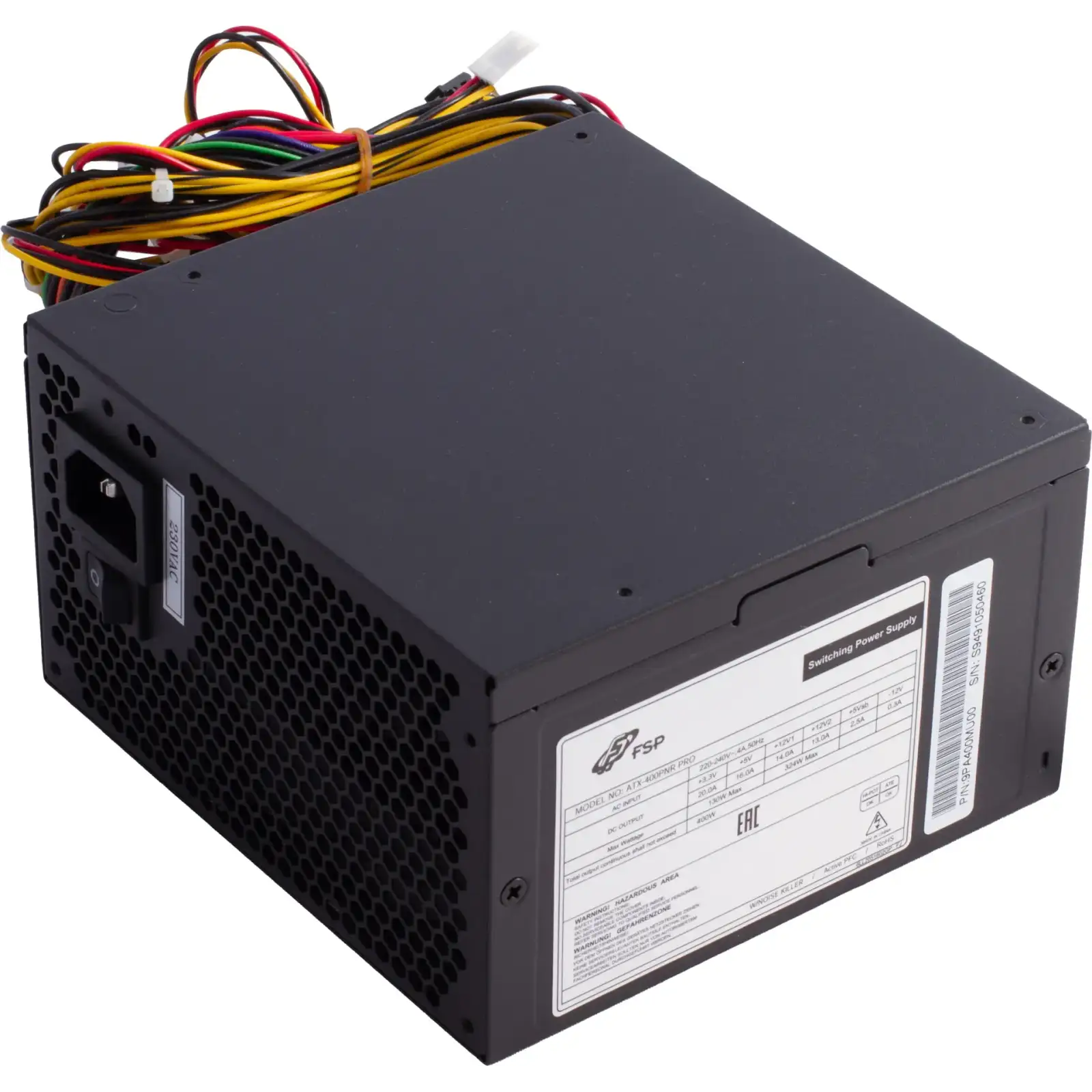 Блок живлення 400W FSP ATX-400W PNR PRO 120mm silent fan, Retail Box (ATX-400PNR PRO) UA