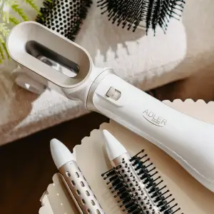 Стайлер Adler AD 2027 white champagne 1200Вт/ темп.режимів-2/ Cool shot/ насадок-5/ дорожній футляр (AD2027WC) UA