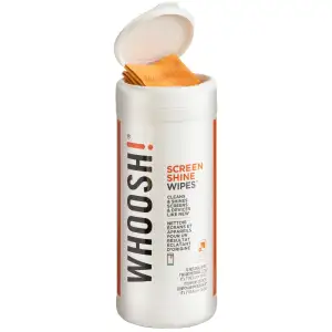 Набір для чищення Whoosh! 70 WIPES Серветки для очищення екрану 70шт з мікрофіброю 14см x14см BOX (1FGWP70ENFR/1FG70WPENFR) UA