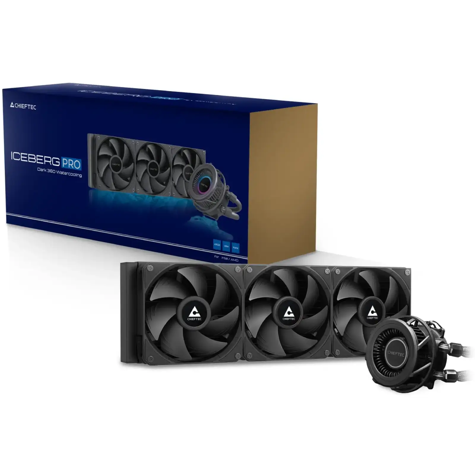 Система водяного охолодження Chieftec Iceberg PRO 360 DARK (CLC-360-VRM-BLK) UA