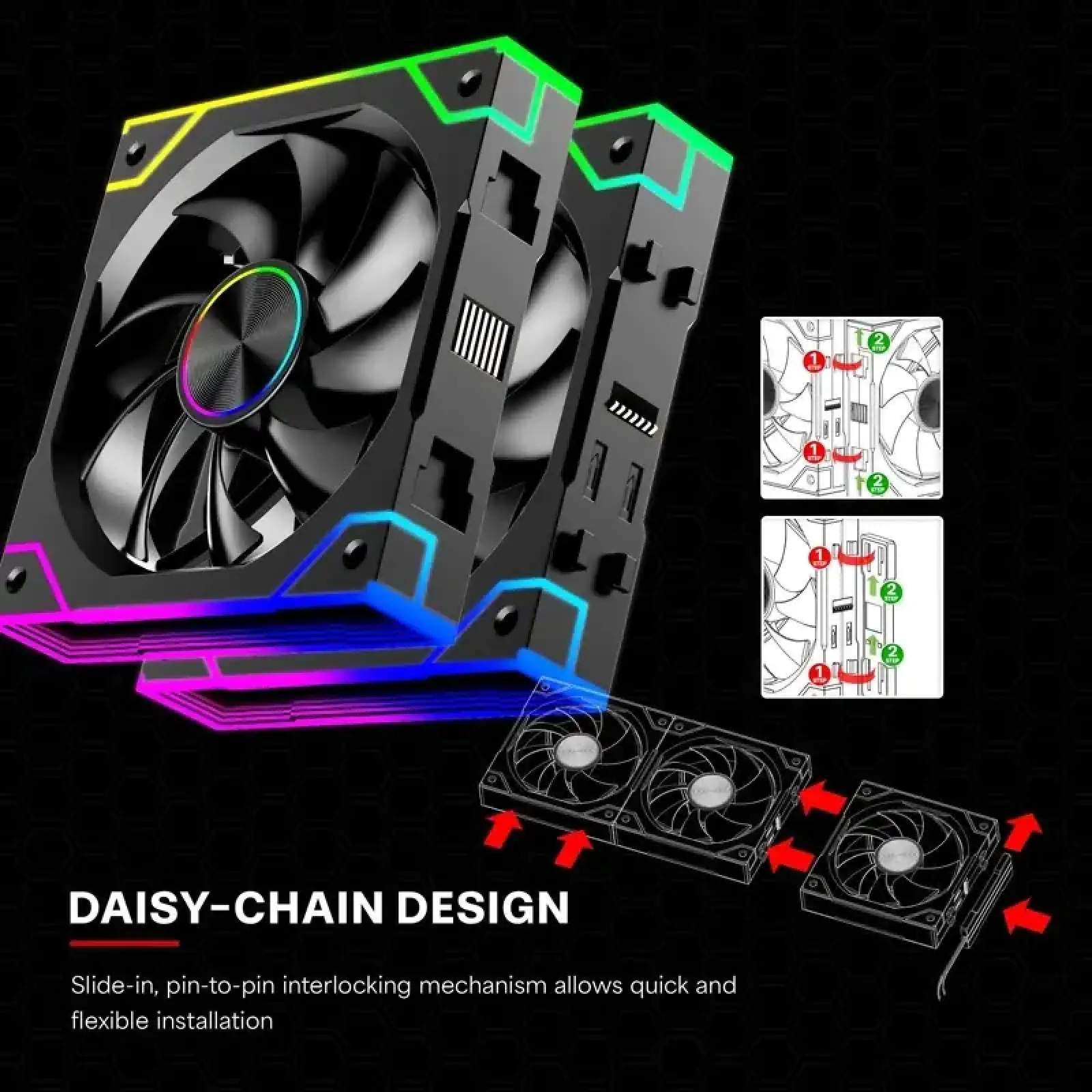 Вентилятор для корпуса 120mm*3 Xilence GAMING XPF360.ARGB PWM (XF072) UA