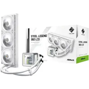 Система водяного охлаждения ASRock Steel Legend 360 LCD White UA