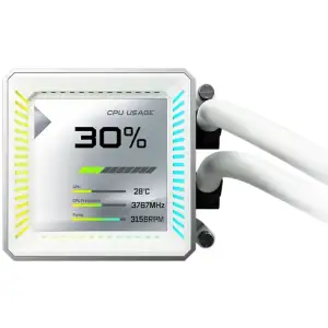 Система водяного охлаждения ASRock Steel Legend 360 LCD White UA