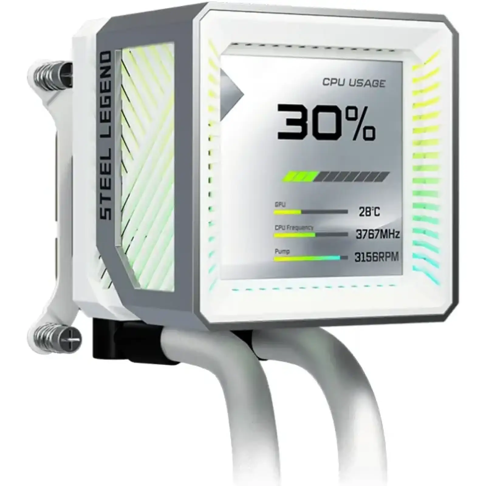 Система водяного охлаждения ASRock Steel Legend 360 LCD White UA