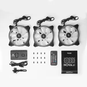Вентилятор для корпуса 120mm*3 Chieftec Nova NF-3012-RGB fan set UA