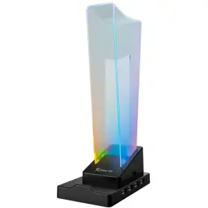 Підставка для гарнітури XTRIKE ME RGB 4xUSB2.0 HUB, USB кабель 1,5м,чорна (HT-09) UA