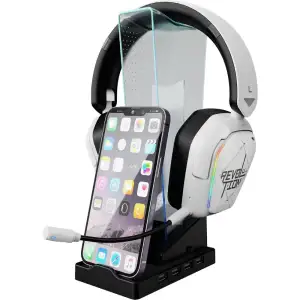 Підставка для гарнітури XTRIKE ME RGB 4xUSB2.0 HUB, USB кабель 1,5м,чорна (HT-09) UA