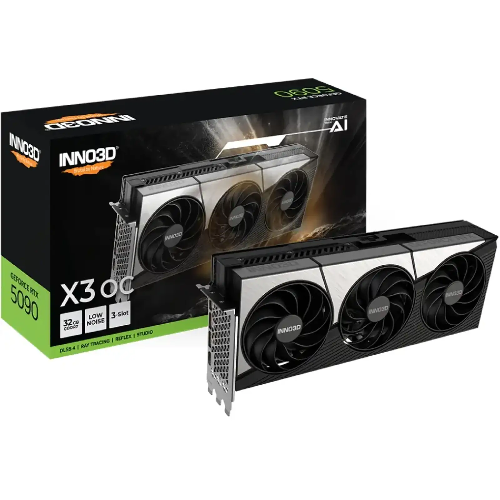 Відеокарта INNO3D GeForce RTX 5090 X3 OC 32 GB (N50903-32D7X-17593928) UA