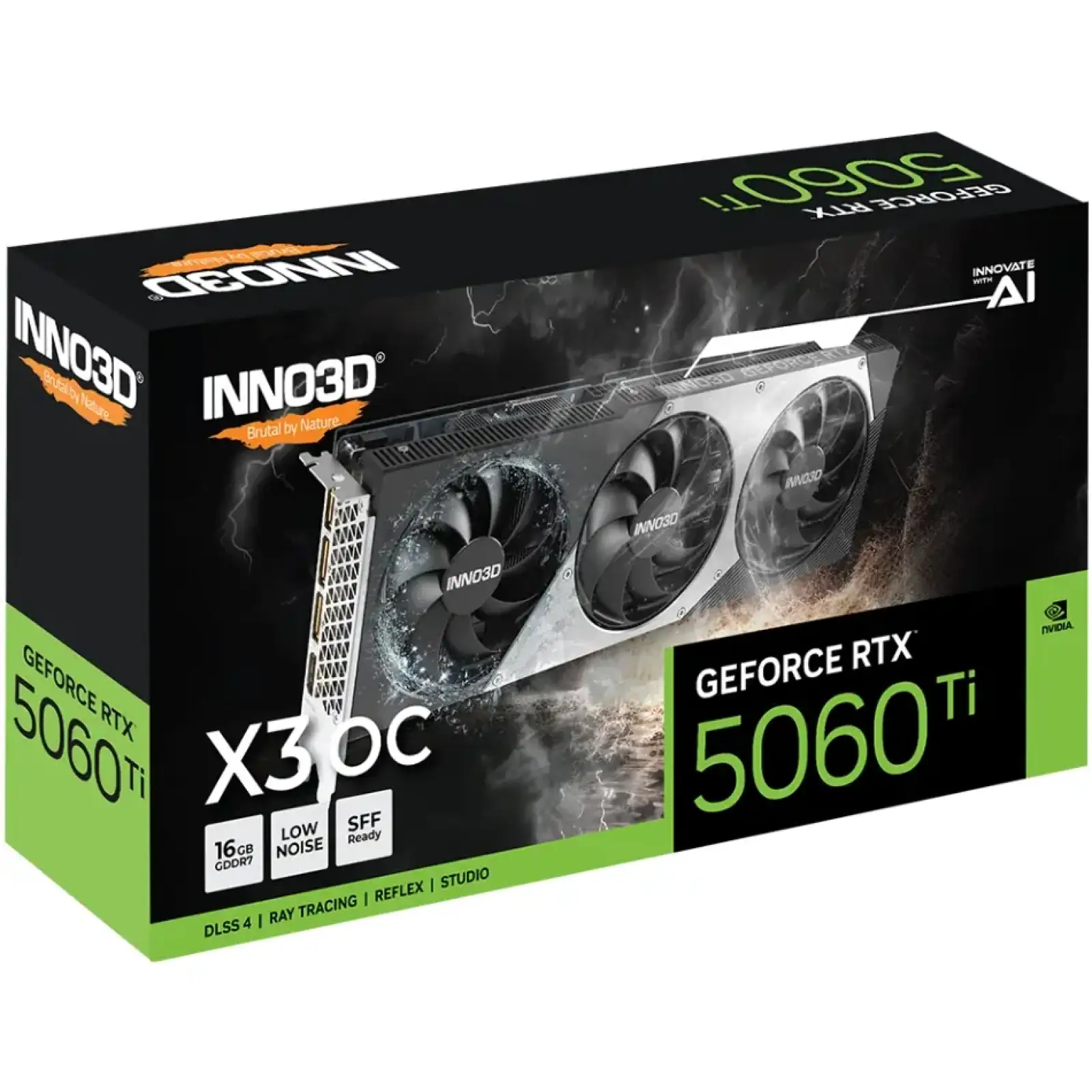 Відеокарта INNO3D GeForce RTX 5060 Ti X3 OC 16G (N506T3-16D7X-191073L) UA