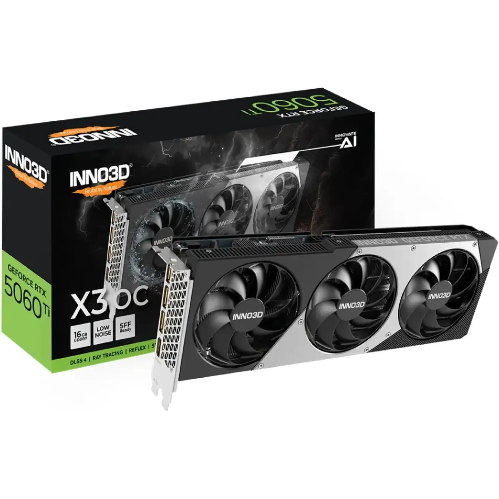 Відеокарта INNO3D GeForce RTX 5060 Ti X3 OC 16G (N506T3-16D7X-191073L) UA