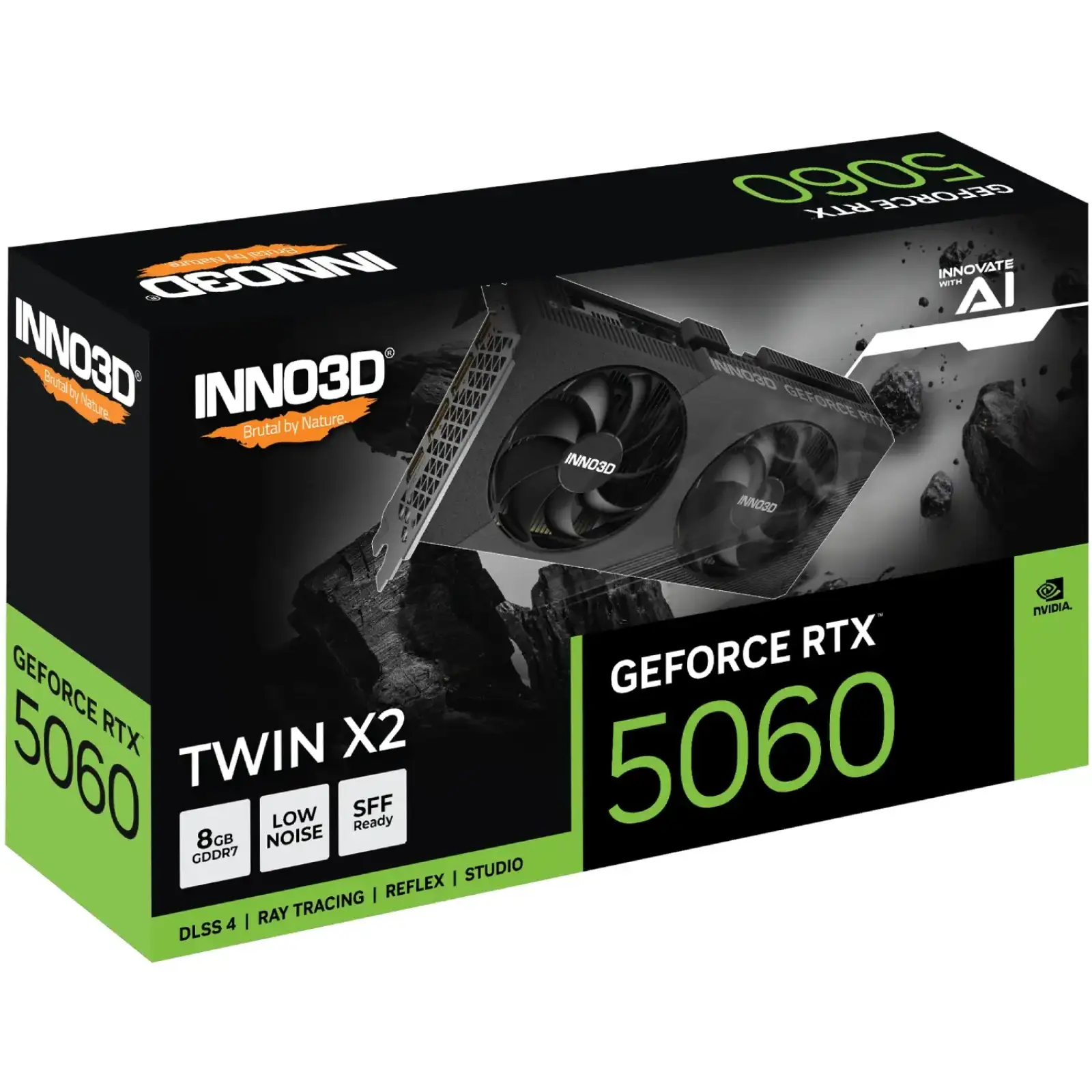 Відеокарта INNO3D GeForce RTX 5060 TWIN X2 (N50602-08D7-195071N) UA