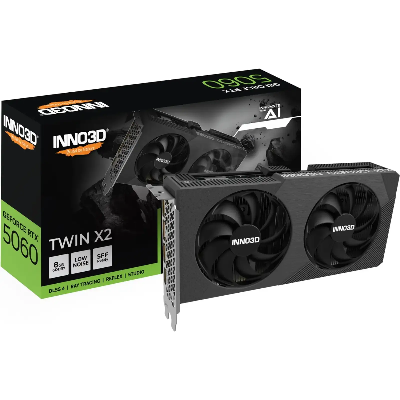 Відеокарта INNO3D GeForce RTX 5060 TWIN X2 (N50602-08D7-195071N) UA