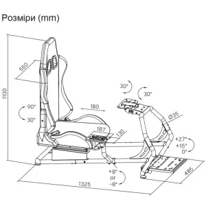 Кресло игровое кокпит (AGN03-BS-KP01) UA