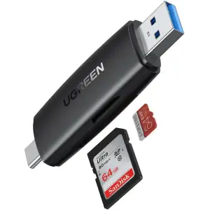 Картрідер USB-С 3.1 + USB-A 2-слота TF/SD CM304 Ugreen (80191) UA