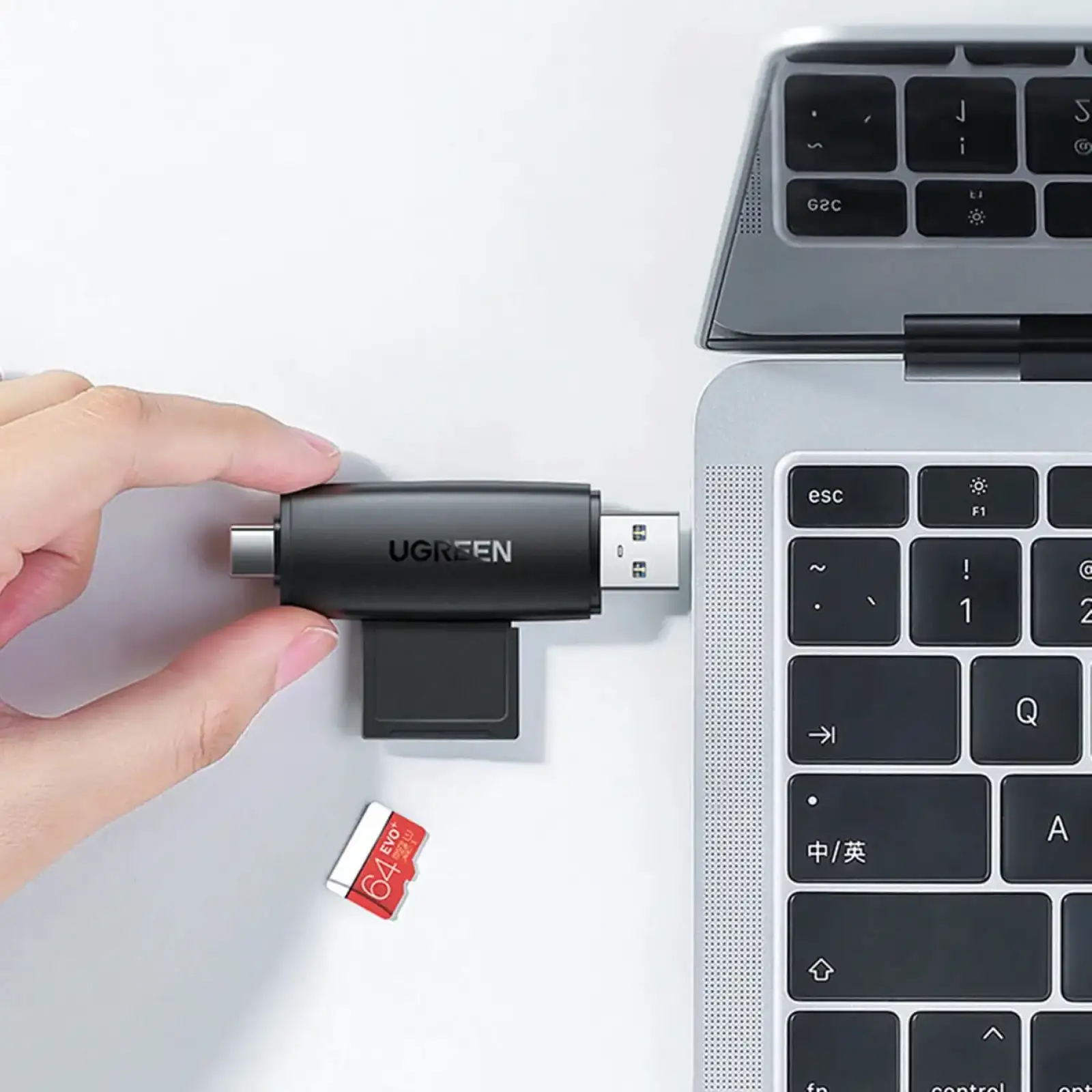 Картрідер USB-С 3.1 + USB-A 2-слота TF/SD CM304 Ugreen (80191) UA