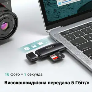 Картрідер USB-С 3.1 + USB-A 2-слота TF/SD CM304 Ugreen (80191) UA