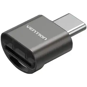 Картрідер USB 2.0 Type-C, 1-слот microSD, OTG 512 Гб, Aluminum Alloy, сірий Vention (CLMH0) UA