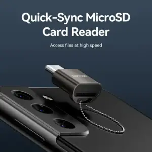 Картрідер USB 2.0 Type-C, 1-слот microSD, OTG 512 Гб, Aluminum Alloy, сірий Vention (CLMH0) UA