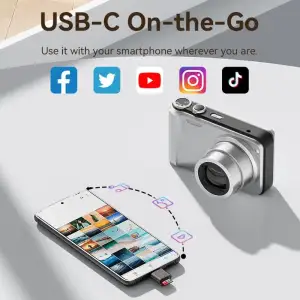 Картрідер USB 2.0 Type-C, 1-слот microSD, OTG 512 Гб, Aluminum Alloy, сірий Vention (CLMH0) UA