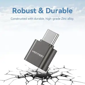 Картрідер USB 2.0 Type-C, 1-слот microSD, OTG 512 Гб, Aluminum Alloy, сірий Vention (CLMH0) UA