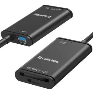 Картрідер ColorWay USB-C to USB 3.0/SD/MicroSD (CW-CR-02) UA