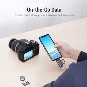 Картрідер USB 3.0, 2-слота SD/TF, USB-A/USB-C/Micro USB, Aluminum Alloy ,чорний Vention (CCHH0) UA
