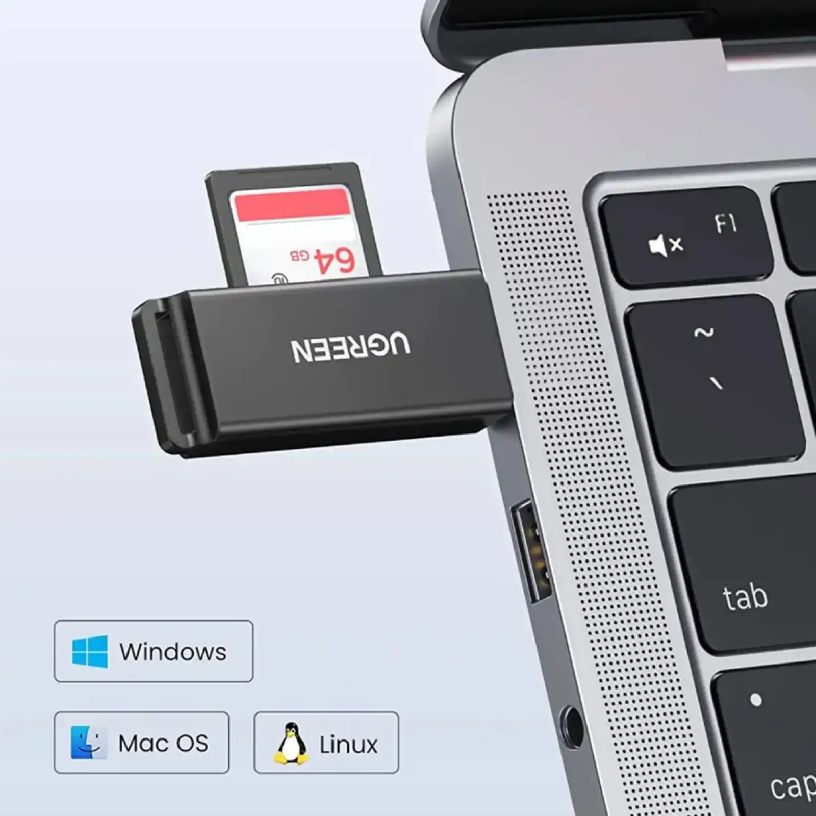 Картрідер USB 3.0 --> 2-слота SD/TF CM104 Ugreen (40752) UA