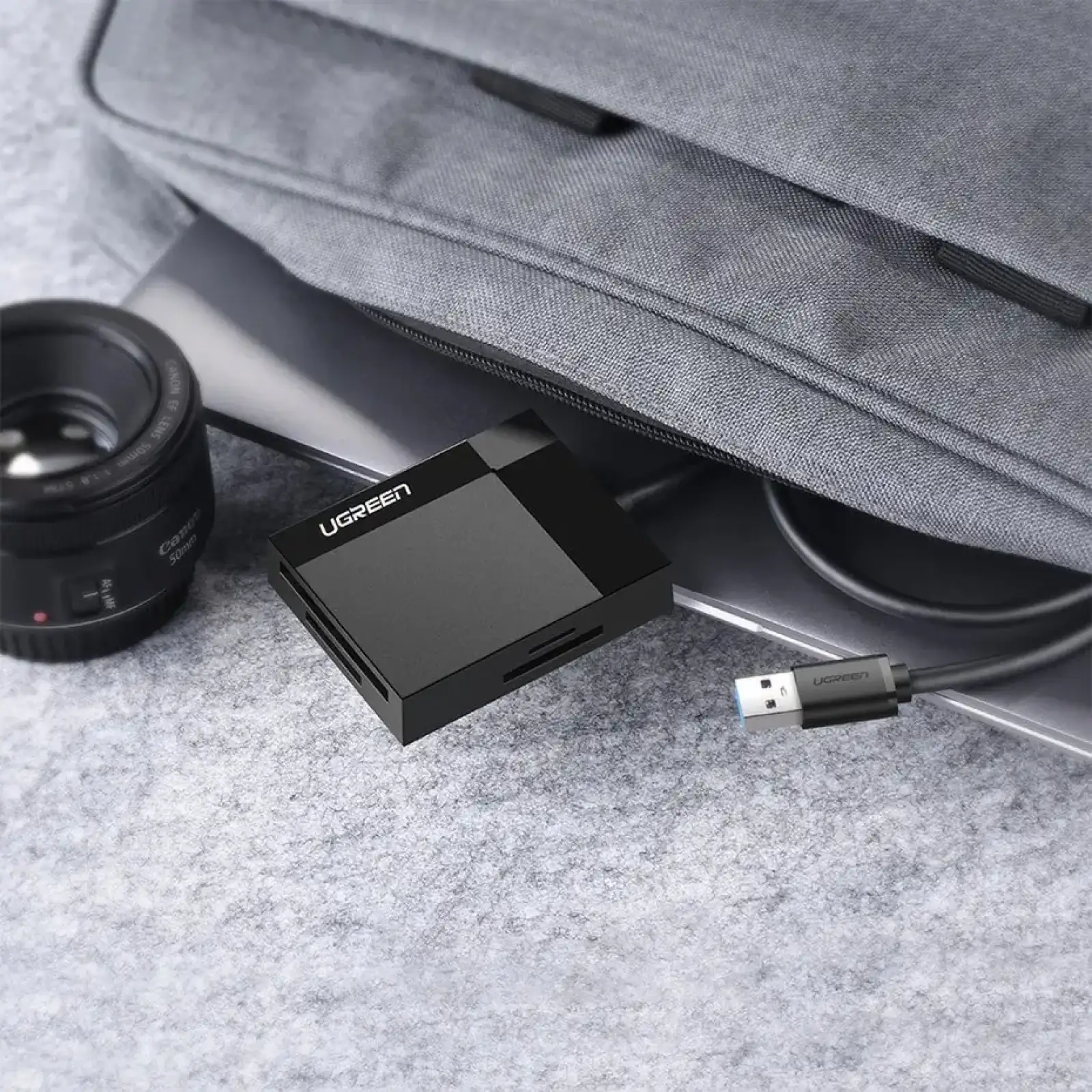 Картрідер USB 3.0 SD/TF/CF/MS 4 в 1 кабель 0.5м CR125 Ugreen (30333) UA