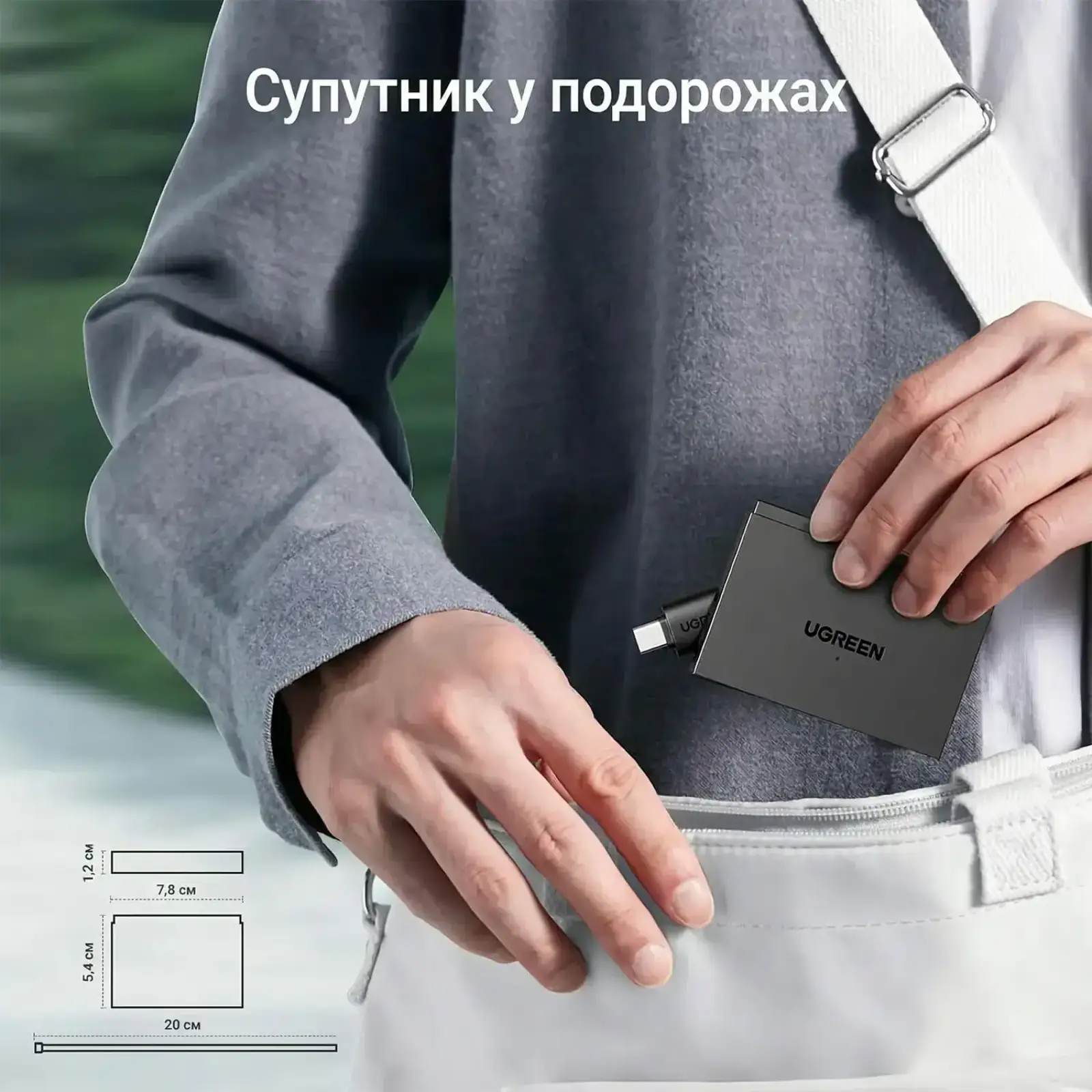 Картрідер USB 3.0 4-in-1,OTG USB-C/USB-A, SD/TF, 4-in-1 CM812 Ugreen (45167) UA