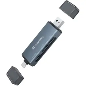 Картридер ColorWay USB 2.0/USB-C to CF/SD/MicroSD (CW-CR-01) UA