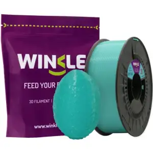 Пластик (Filament) WINKLE PETG CRYSTAL 1кг, 1.75мм, аквамариново-синій (PET01000175AZUAGUWNK) UA