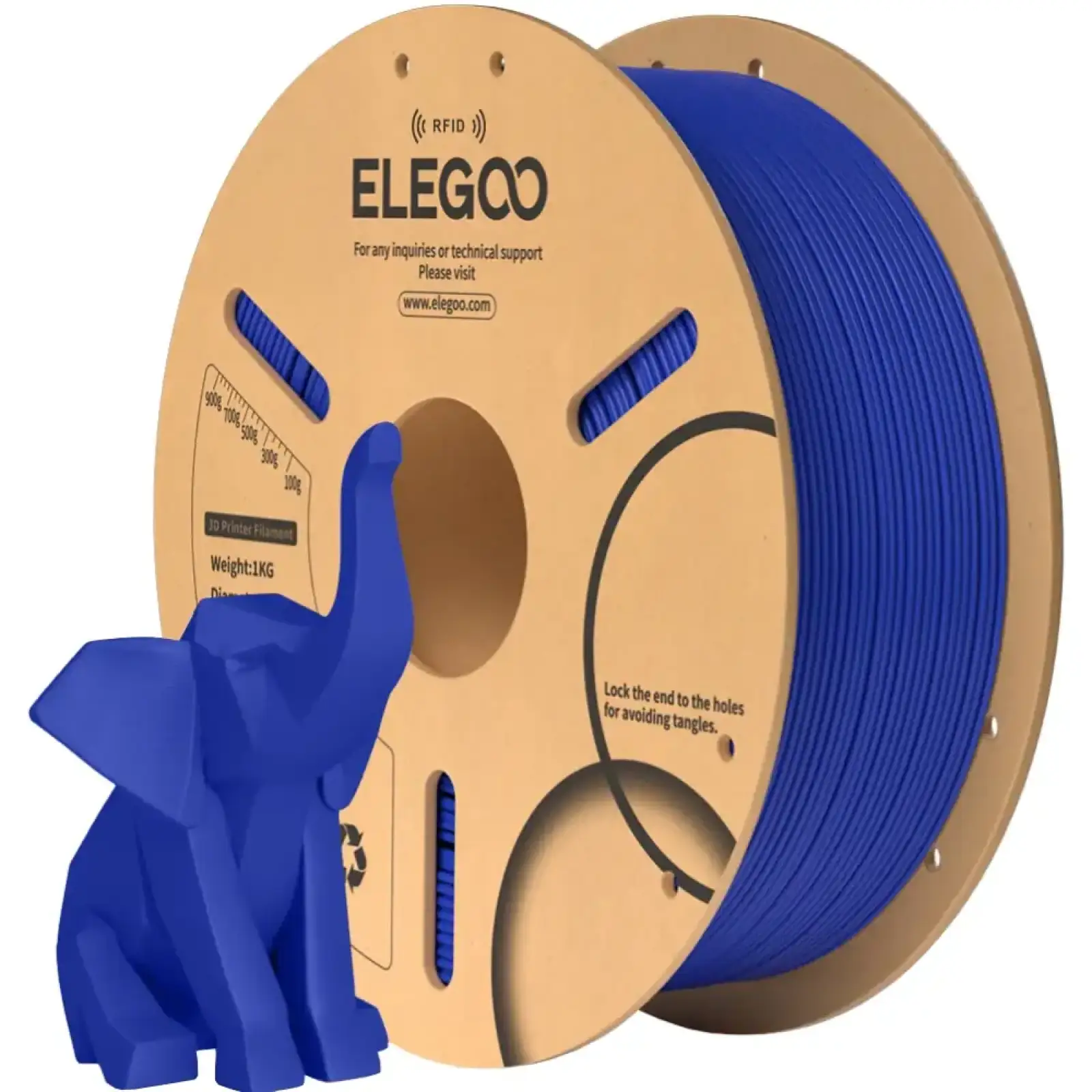 Пластик (Filament) ELEGOO PLA 1.75mm/1kg Dark Blue (50.203.0068) UA