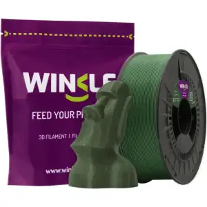 Пластик (Filament) WINKLE PLA HD 1кг, 1.75мм, блискучий, хакі (PHD01000175VERMILWNK) UA