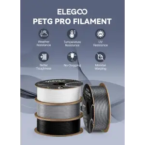 Пластик (Filament) ELEGOO PETG PRO 1кг, 1.75мм, чорний (50.203.0198) UA