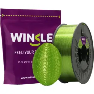 Пластик (Filament) WINKLE PETG CRYSTAL 1кг, 1.75мм, лаймово-зелений (PET01000175VERLIMWNK) UA