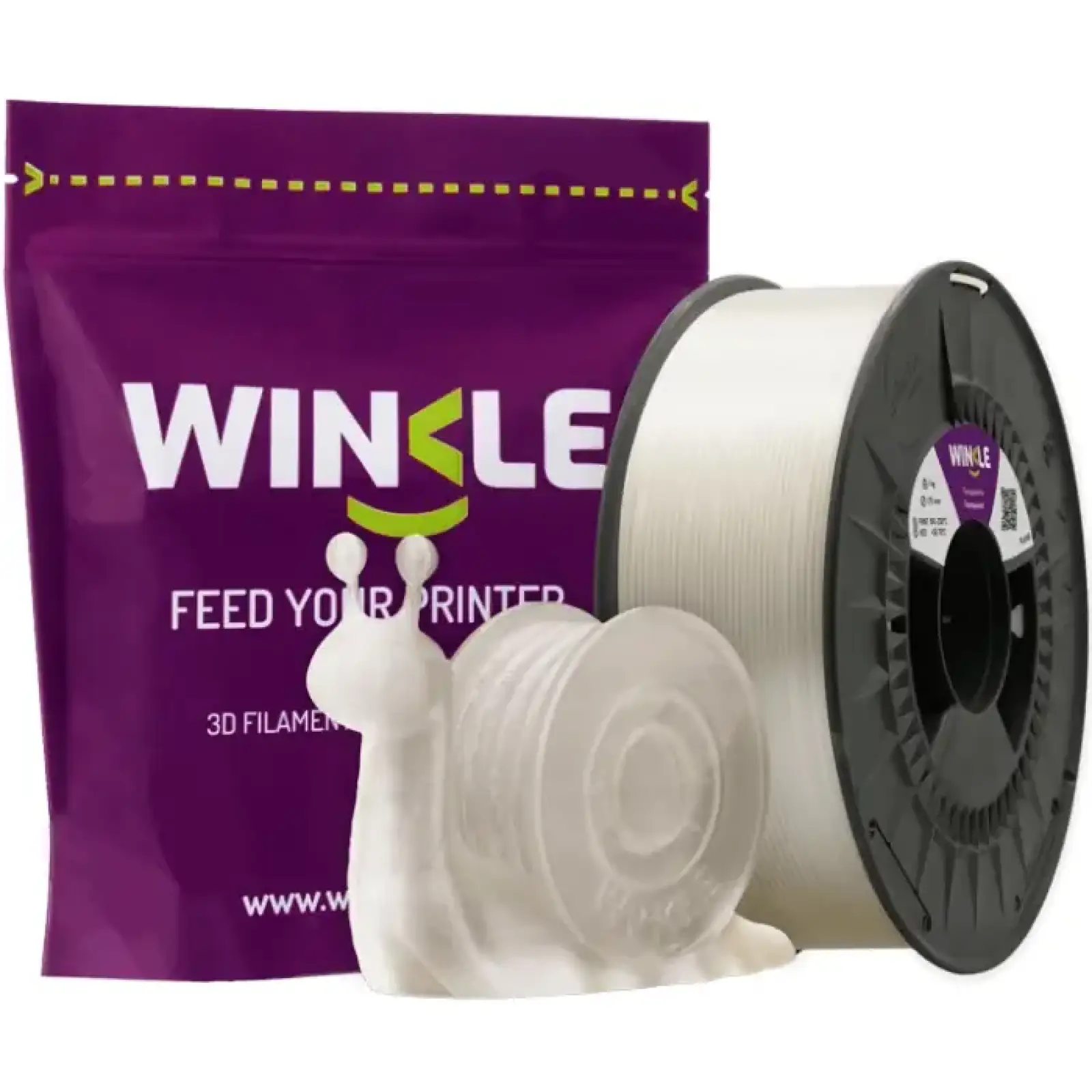 Пластик (Filament) WINKLE PLA HD 1кг, 1.75мм, прозорий (PHD01000175TRATRAWNK) UA