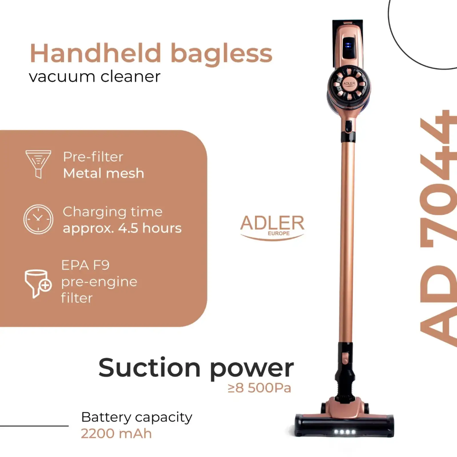 Акумуляторний пилосос Adler AD 7044 (AD7044) UA